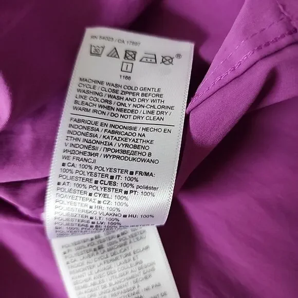 Athleta Oversized Poplin Top Button Up Shirt Size M Jazzy Purple Long Sleeve - Picture 5 of 8